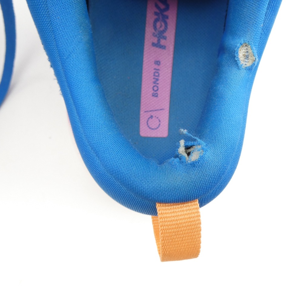 Hoka Bondi 8 Wide Blue Pink Running Shoes Womens 9D 1127954 CSAA Coastal Sky - Picture 10 of 13